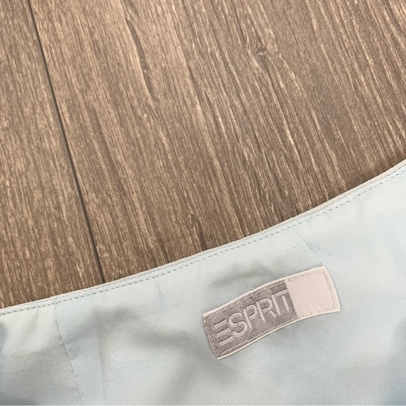 Esprit Women’s Micro Mini Skirt Vintage High rise waist Y2k 2000s Pale Blue - Picture 7 of 12
